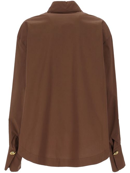 Coffee brown shirt FEDERICA TOSI | 4111340026